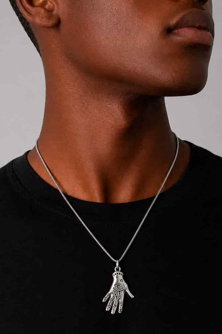 Collar tubular mano quiromancia - miniatura 1