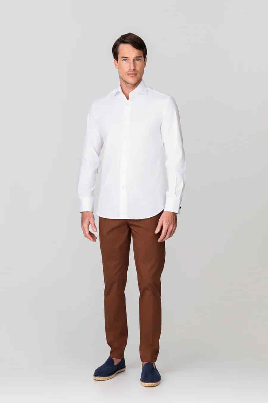 men’s cotton shirt white rx slim - miniatura 10