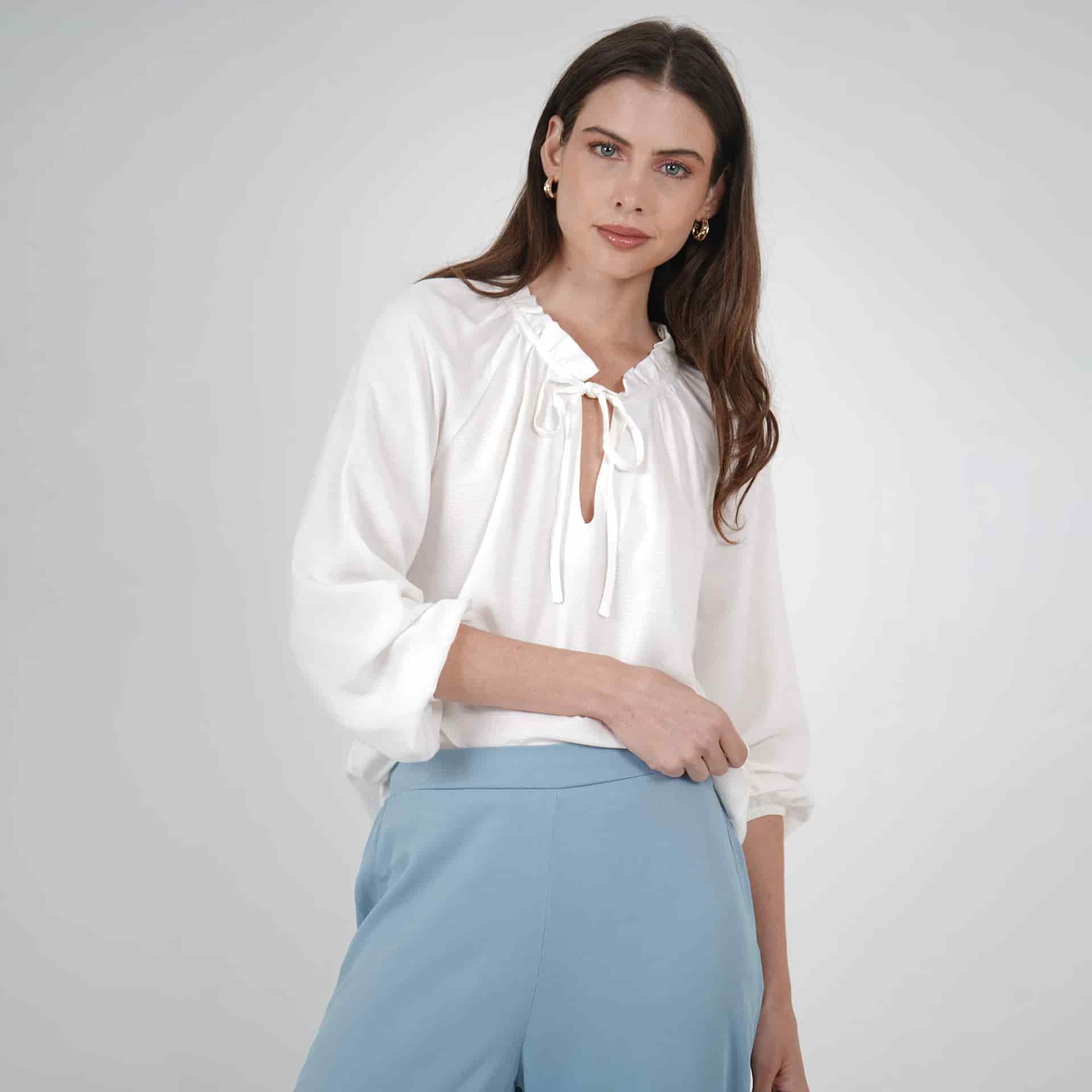 Blusa Cuello V Manga 3Cuartos - miniatura 5