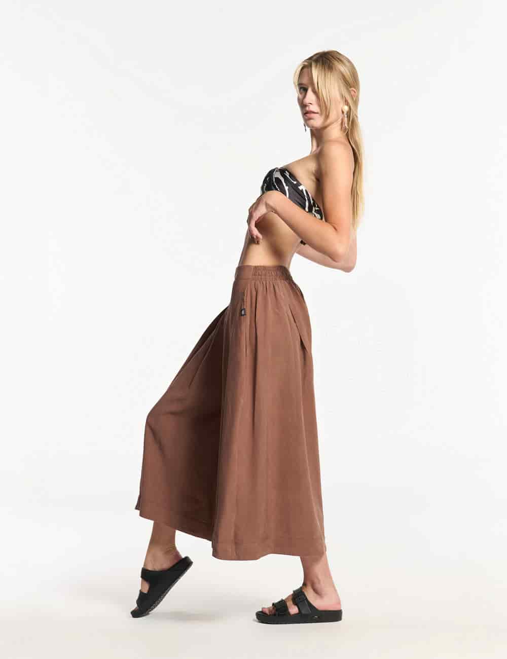 Pantalón Culotte Arcilla Mujer - miniatura 1