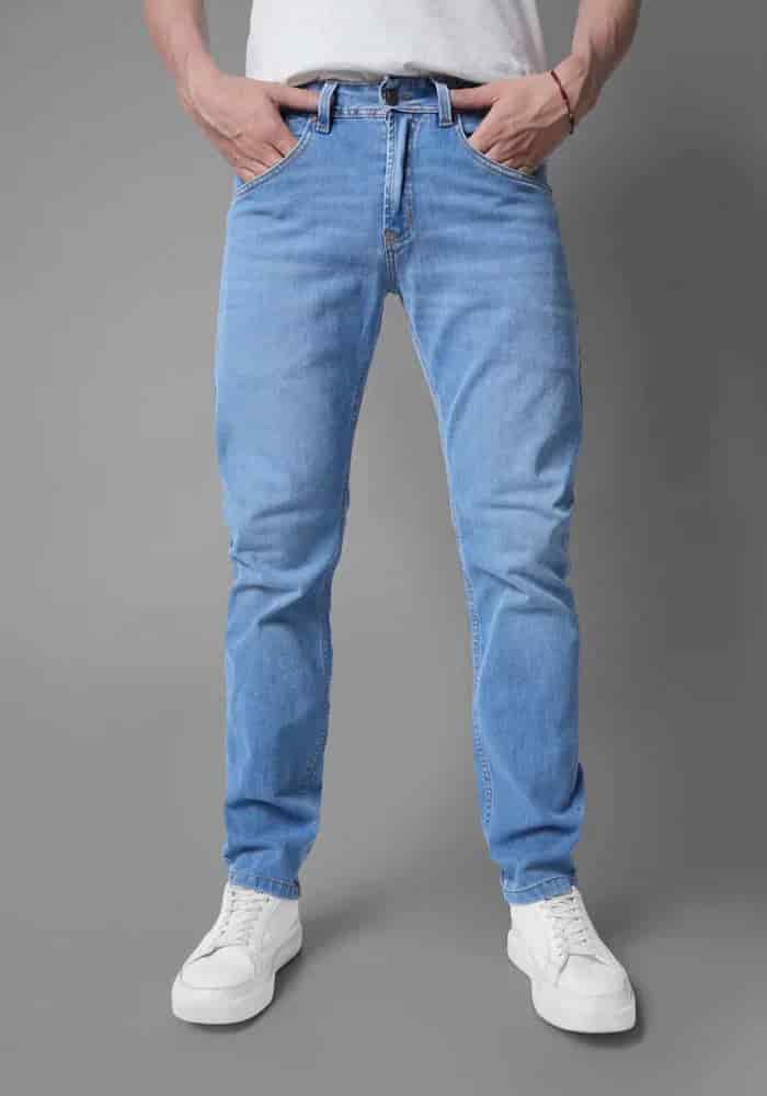 Jean para Hombre con Licra Color Azul Claro Thunder - miniatura 1