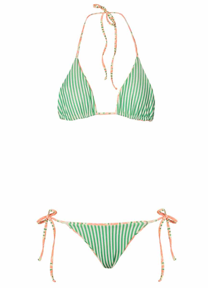 Maaji Blooming Stripes Balmy Sliding Triangle Bikini Top - miniatura 7