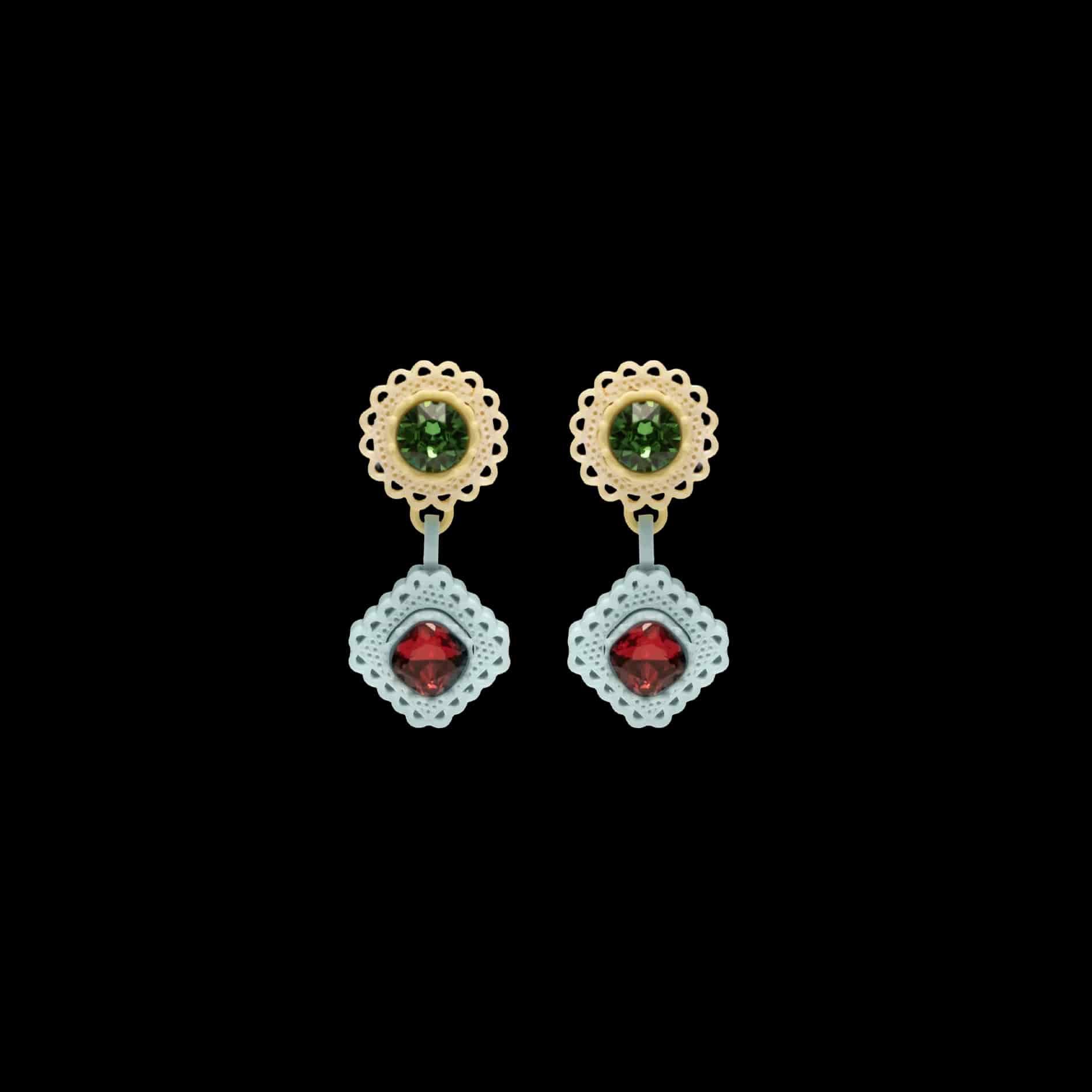 ARETES DOBLE LACE MINI - miniatura 1