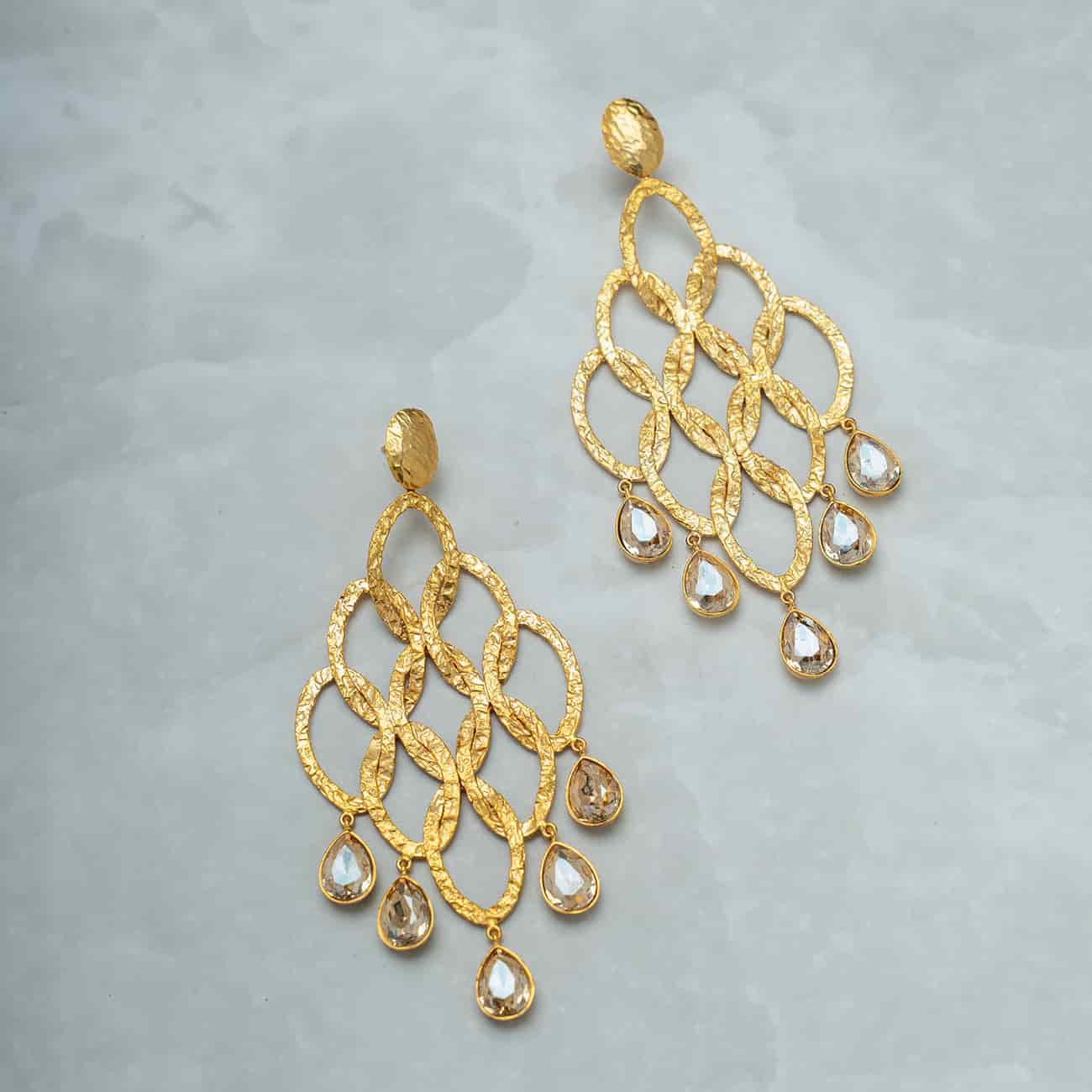 ARETES CROPS CIRCLE CHANDELIER CRISTAL - miniatura 2