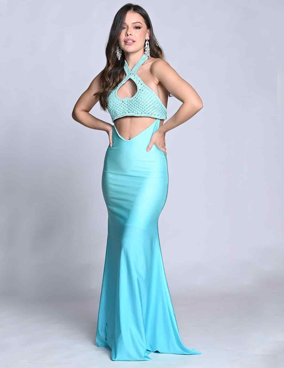 Vestido Kai Turquoise - miniatura 1