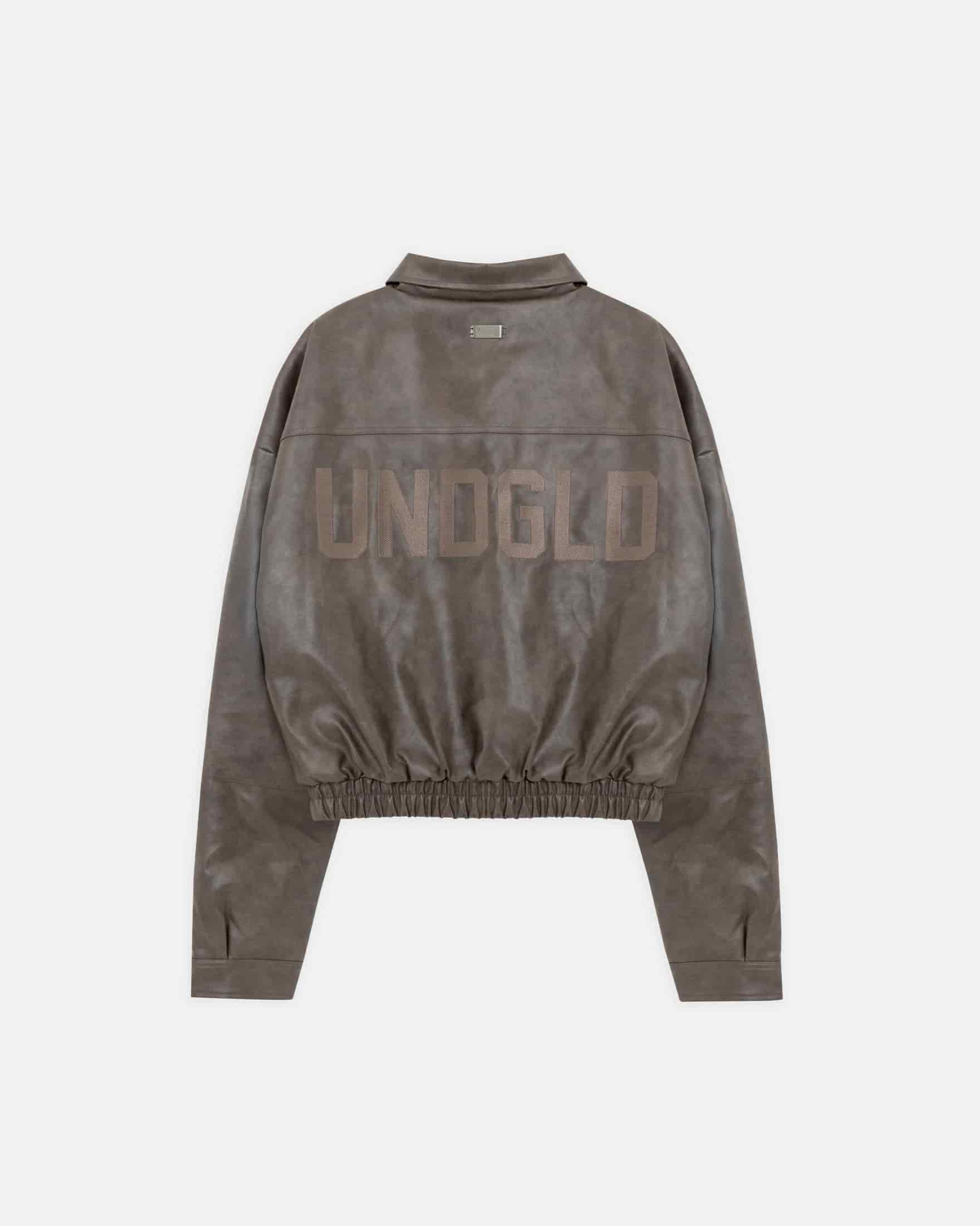 Basics Vintage Panelled Bomber Jacket Brown - miniatura 10