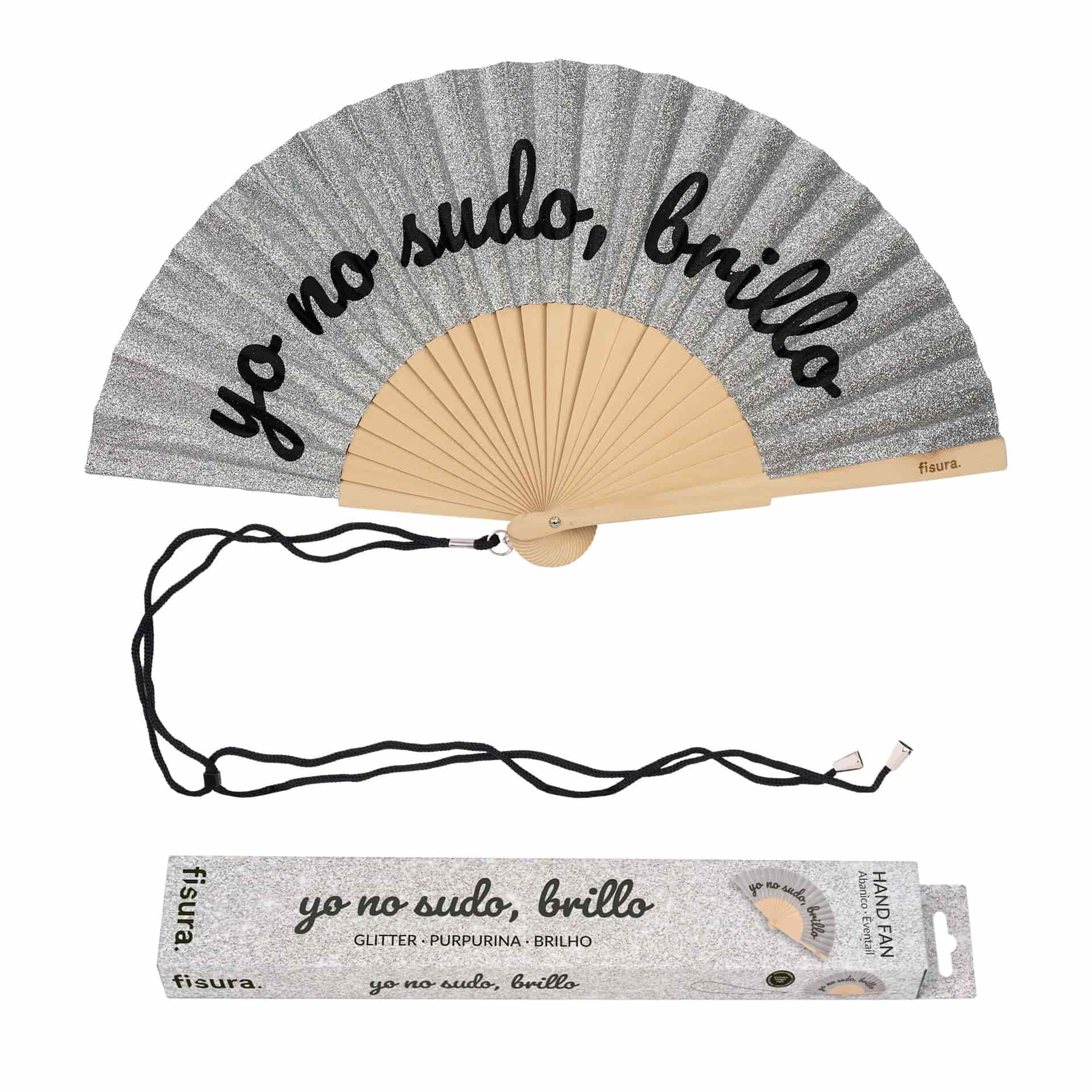 Abanico "Yo no sudo, brillo" Glitter - miniatura 1