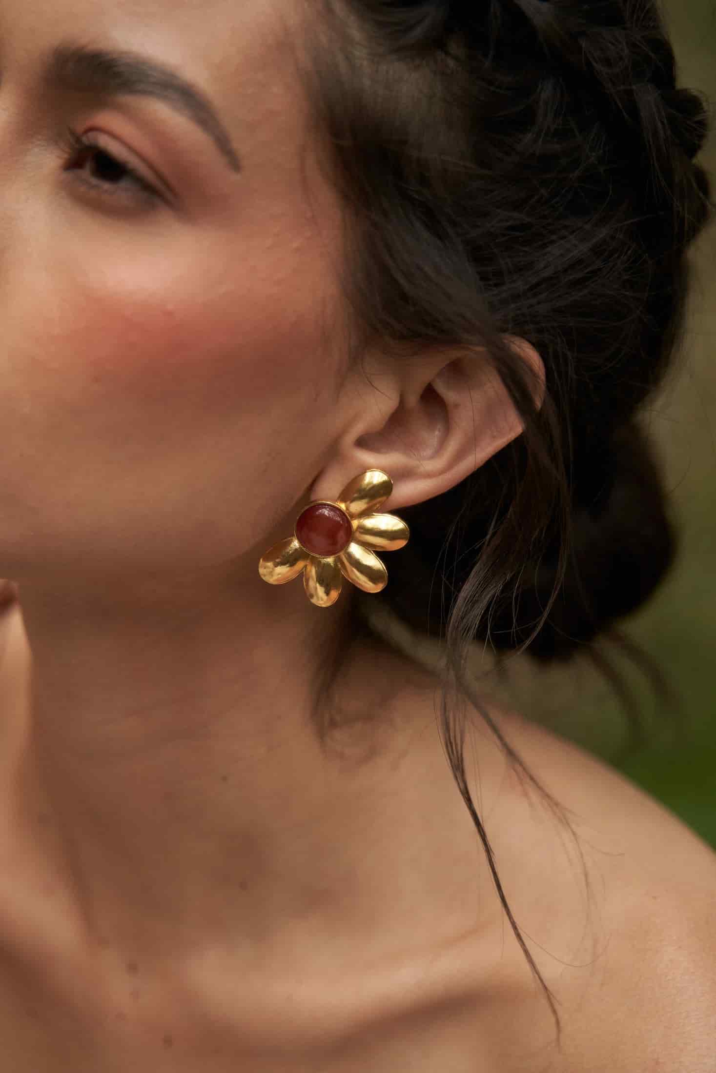 Aretes Media Flor - miniatura 1