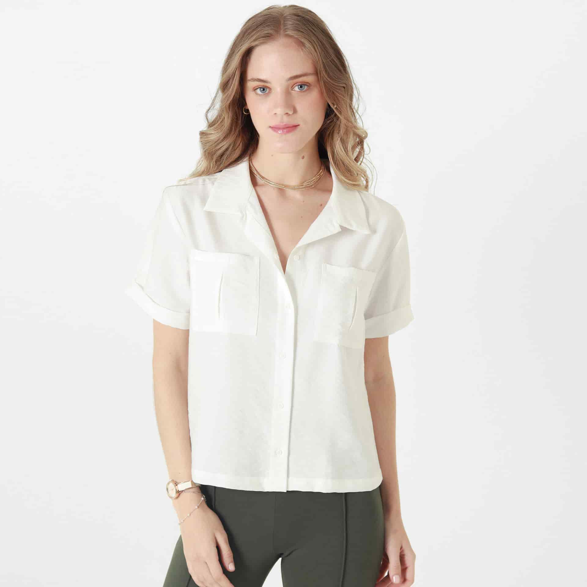 Blusa Cuello Sport Manga Corta - miniatura 2