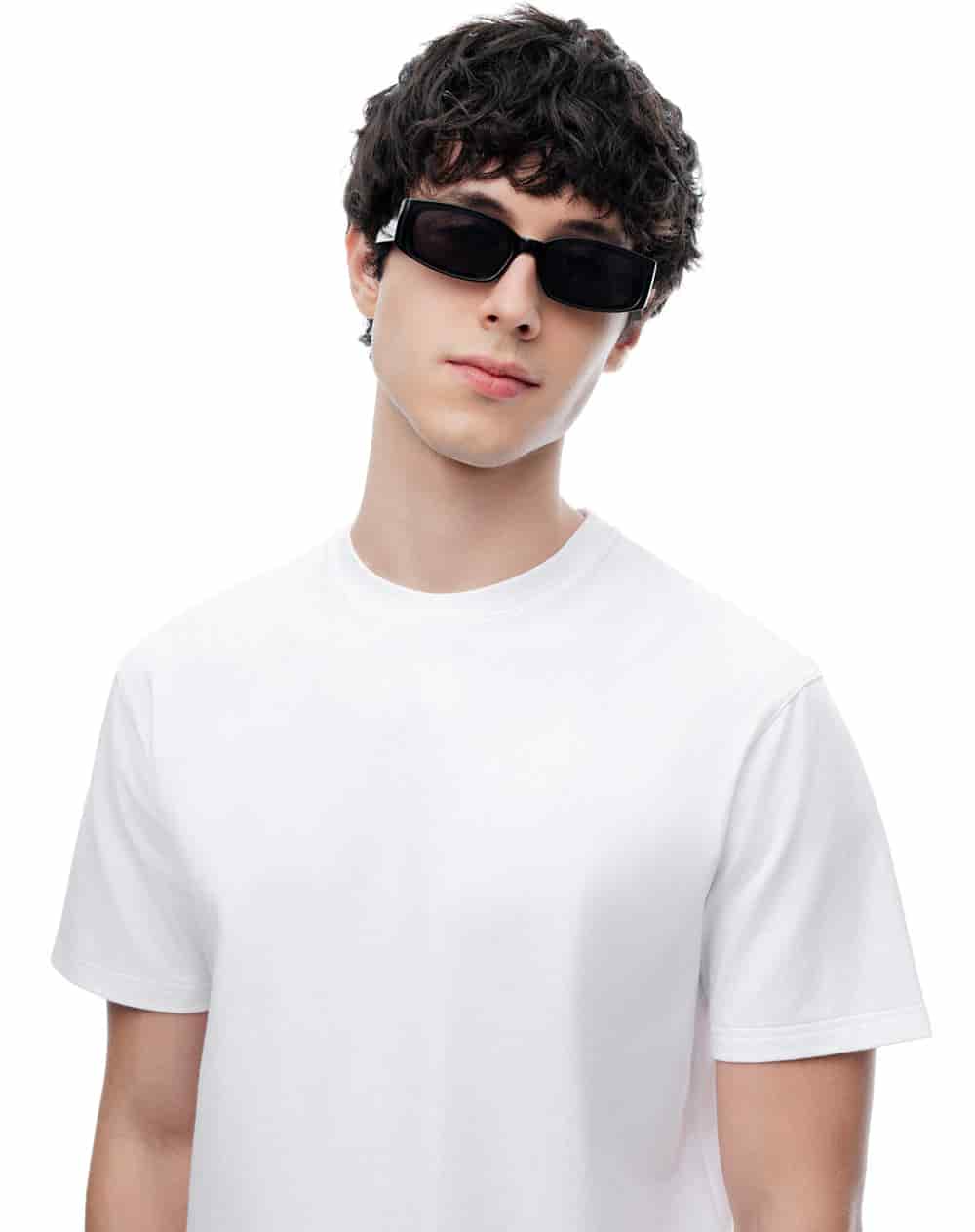 Camiseta manga corta regular blanco hombre - miniatura 3