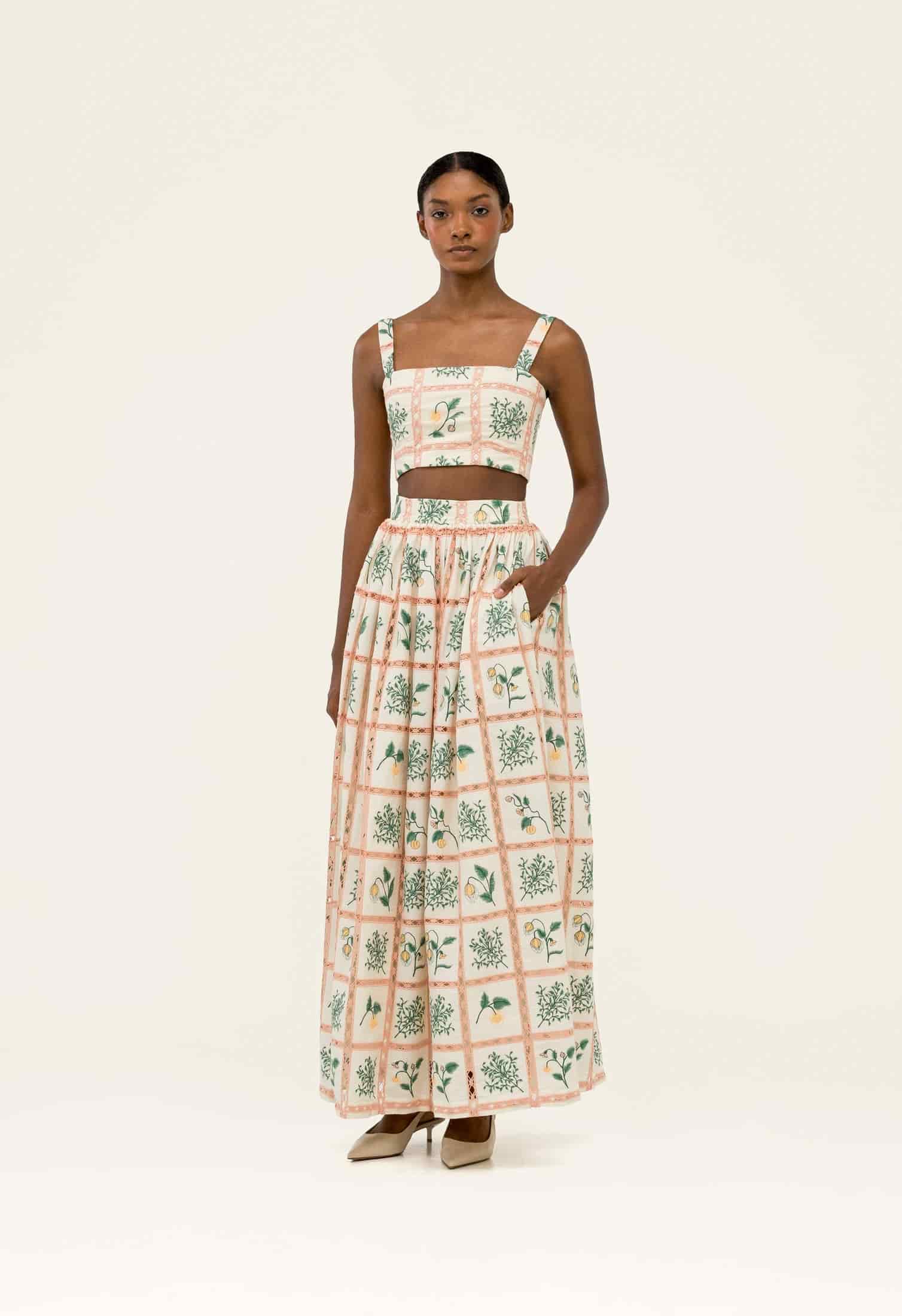 Tangelo Uchuva Maxi Skirt - miniatura 3