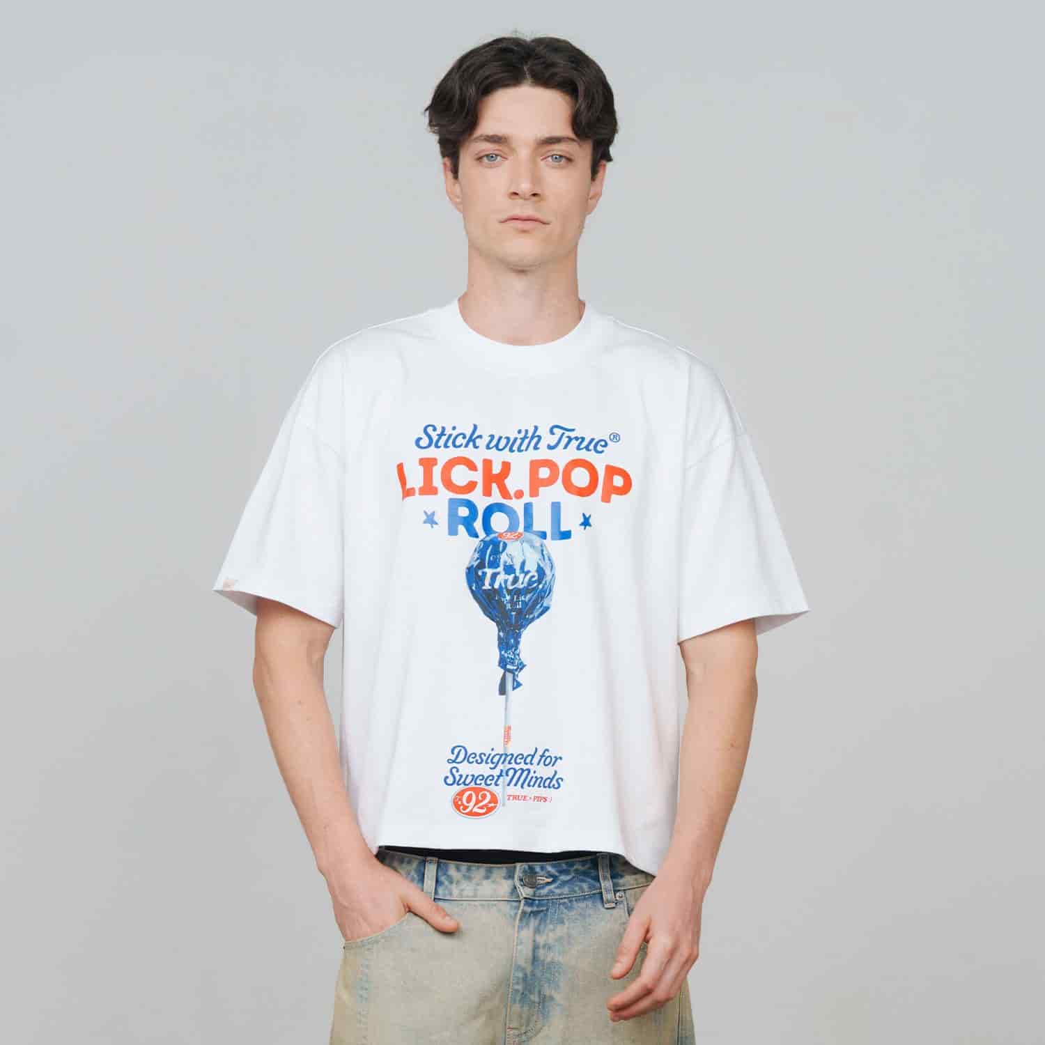 Lollipop Boxy Tee - White - miniatura 3