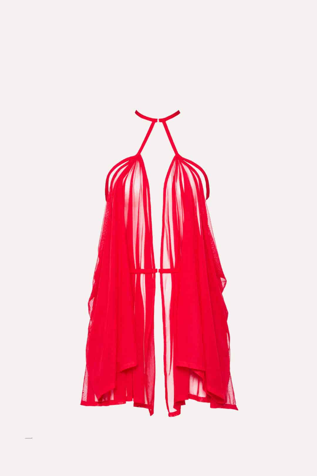 KIMONO VOILE ROJO CEREZA - miniatura 7