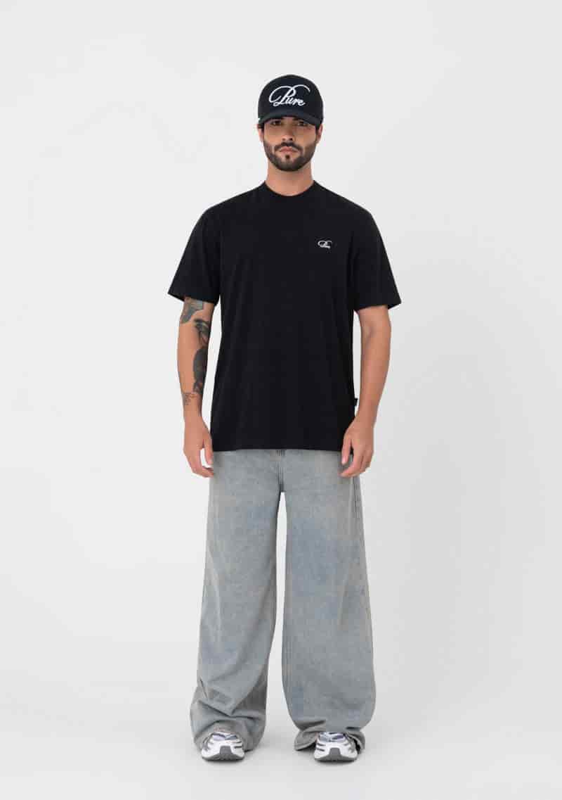 Atelier regular black t-shirt - miniatura 4
