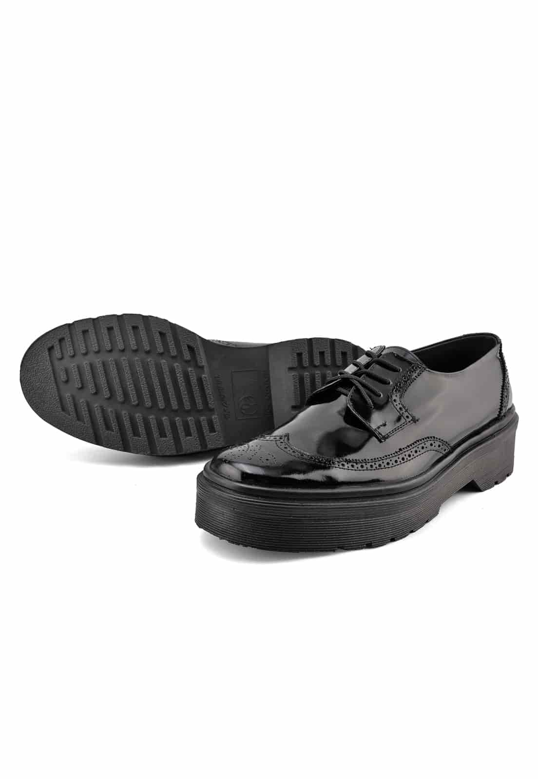 Zapatos oxford negros suela chunky - miniatura 10