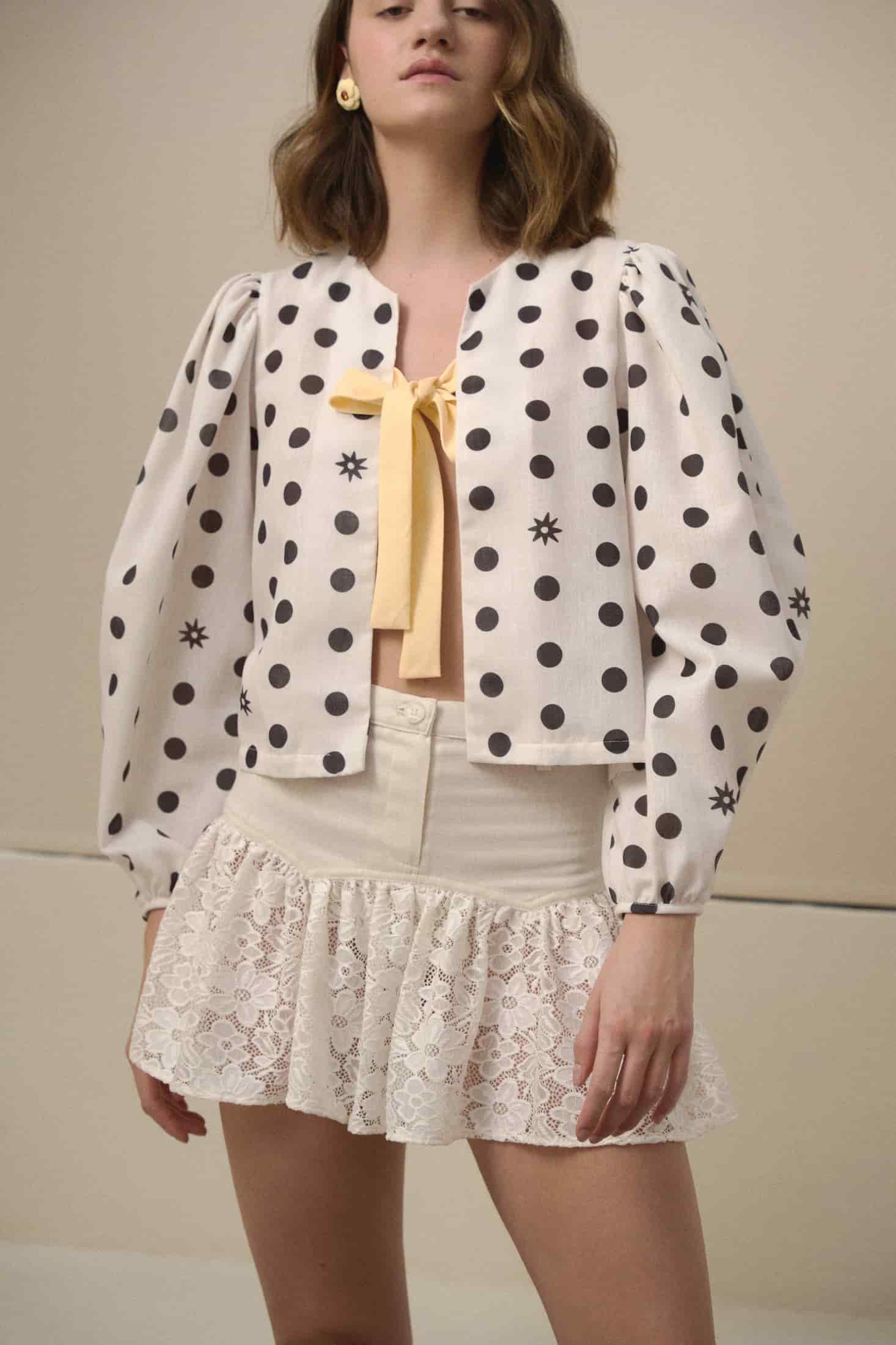 SAND LACE MINISKIRT - miniatura 3