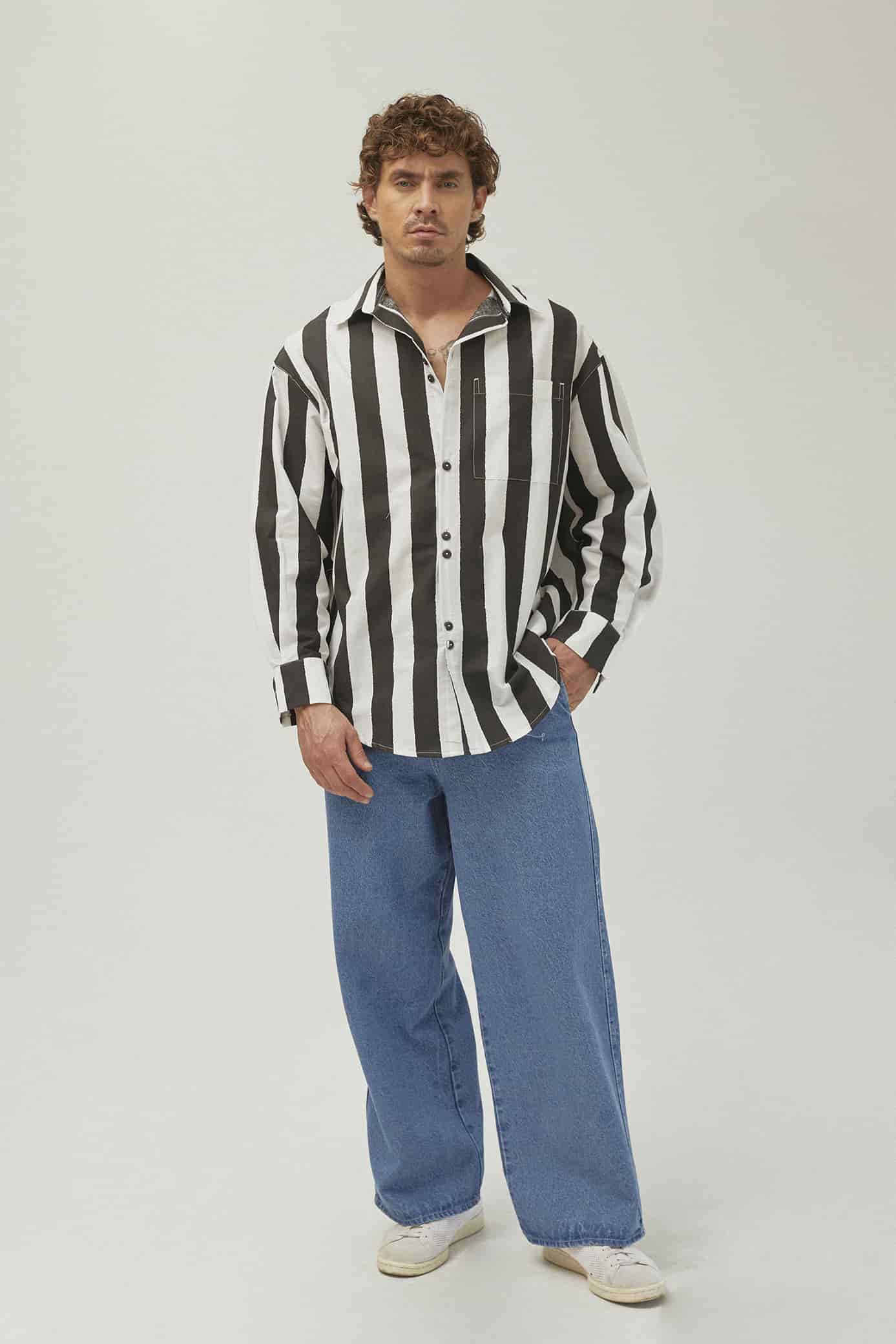 Camisera Over Rayas - miniatura 1