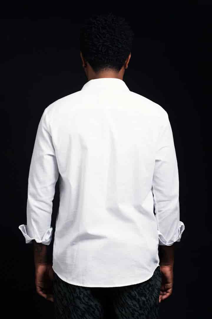 Camisa lino blanca - miniatura 4