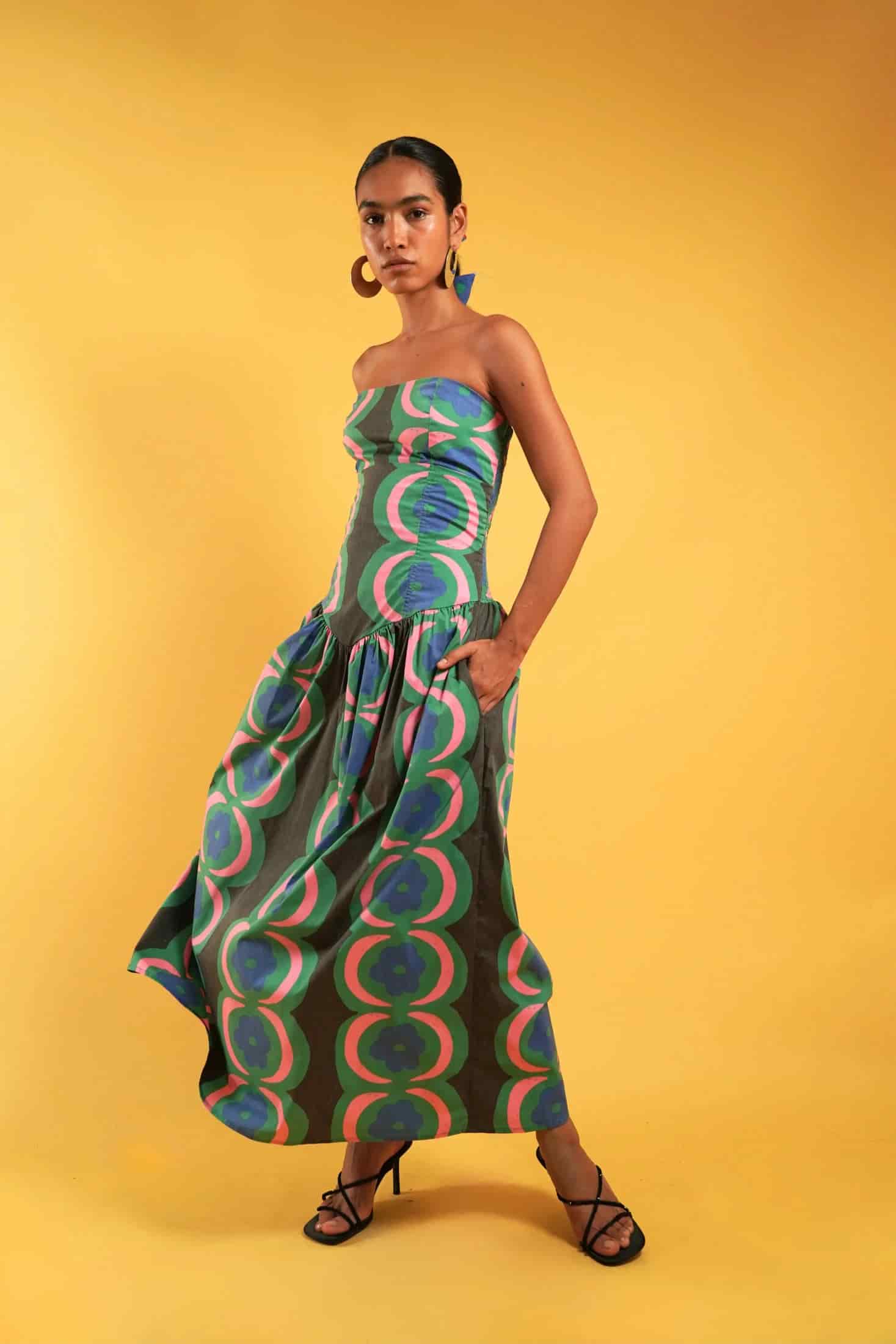 FLOWERS AND THE MOON DRESS - miniatura 1