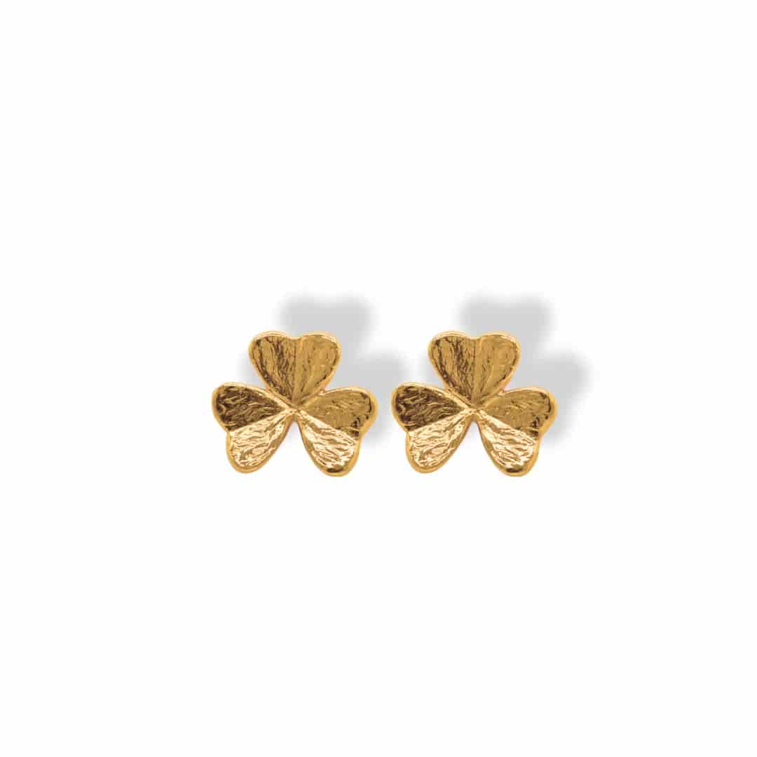 Aretes de trébol de 3 hojas pequeño - miniatura 2