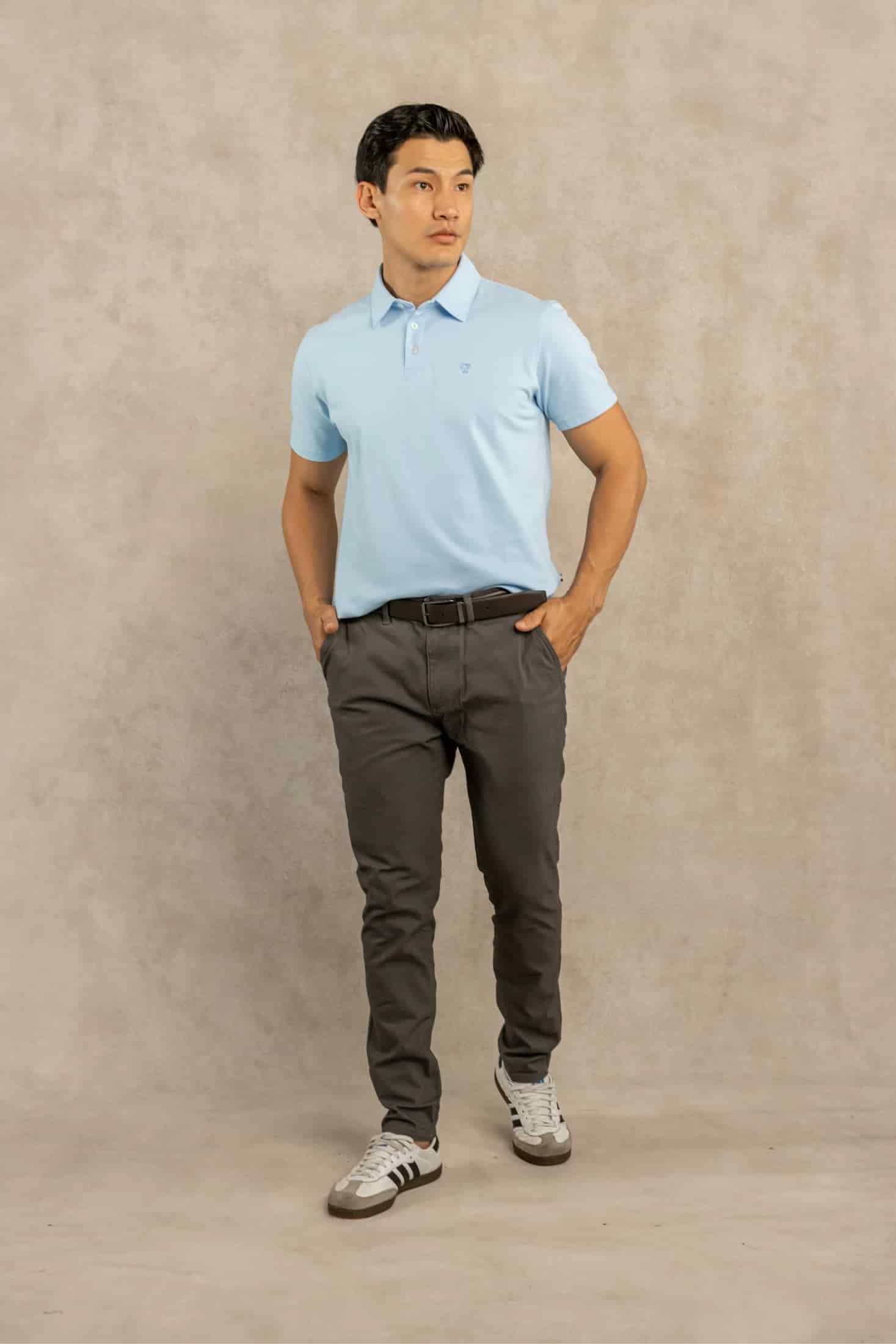 Polo Antimanchas Azul Celeste - miniatura 2