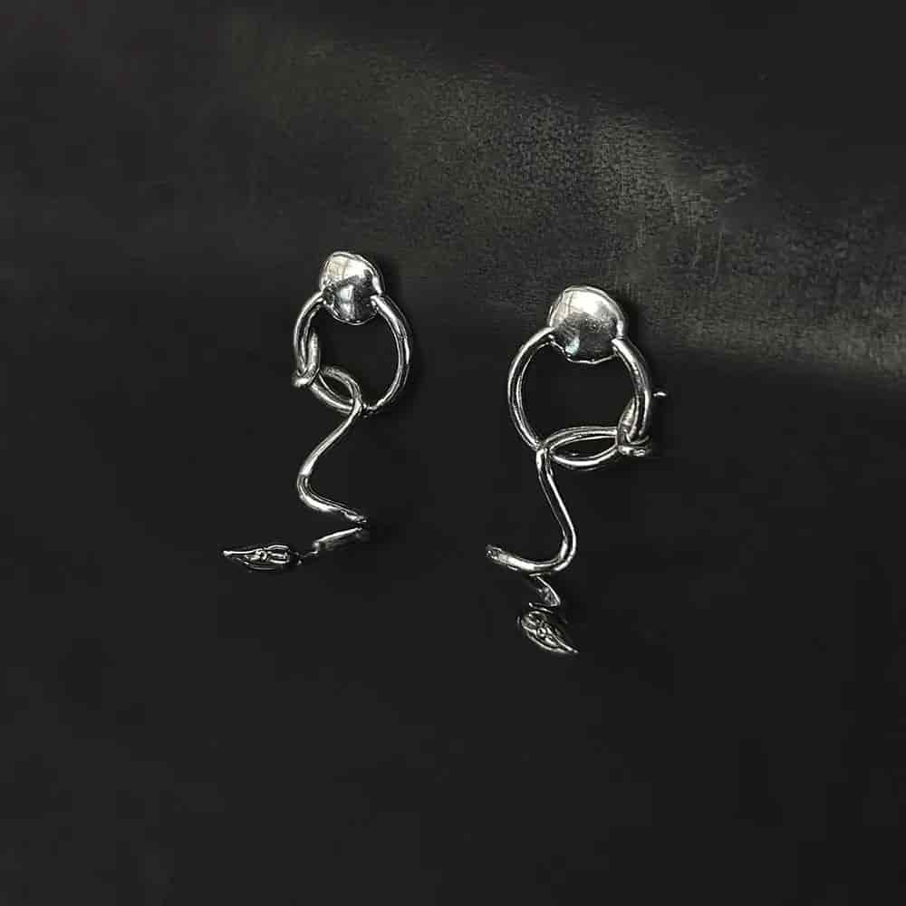 Aretes Culebra Bejuquilla Suspendida - miniatura 1