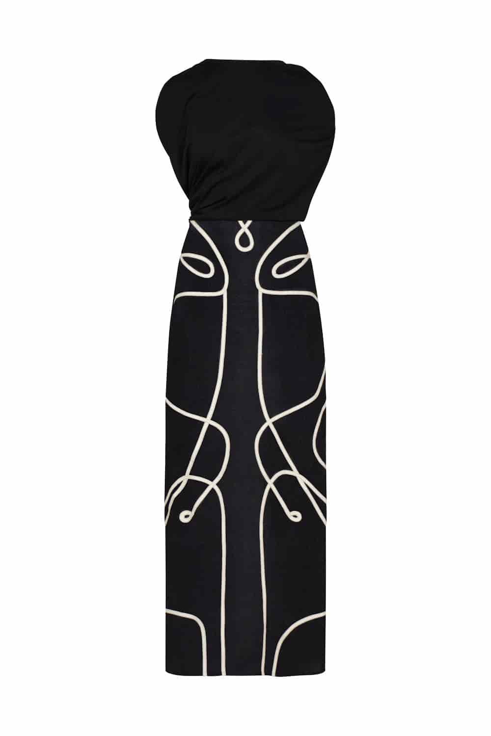 Vestido amaranta negro - miniatura 2
