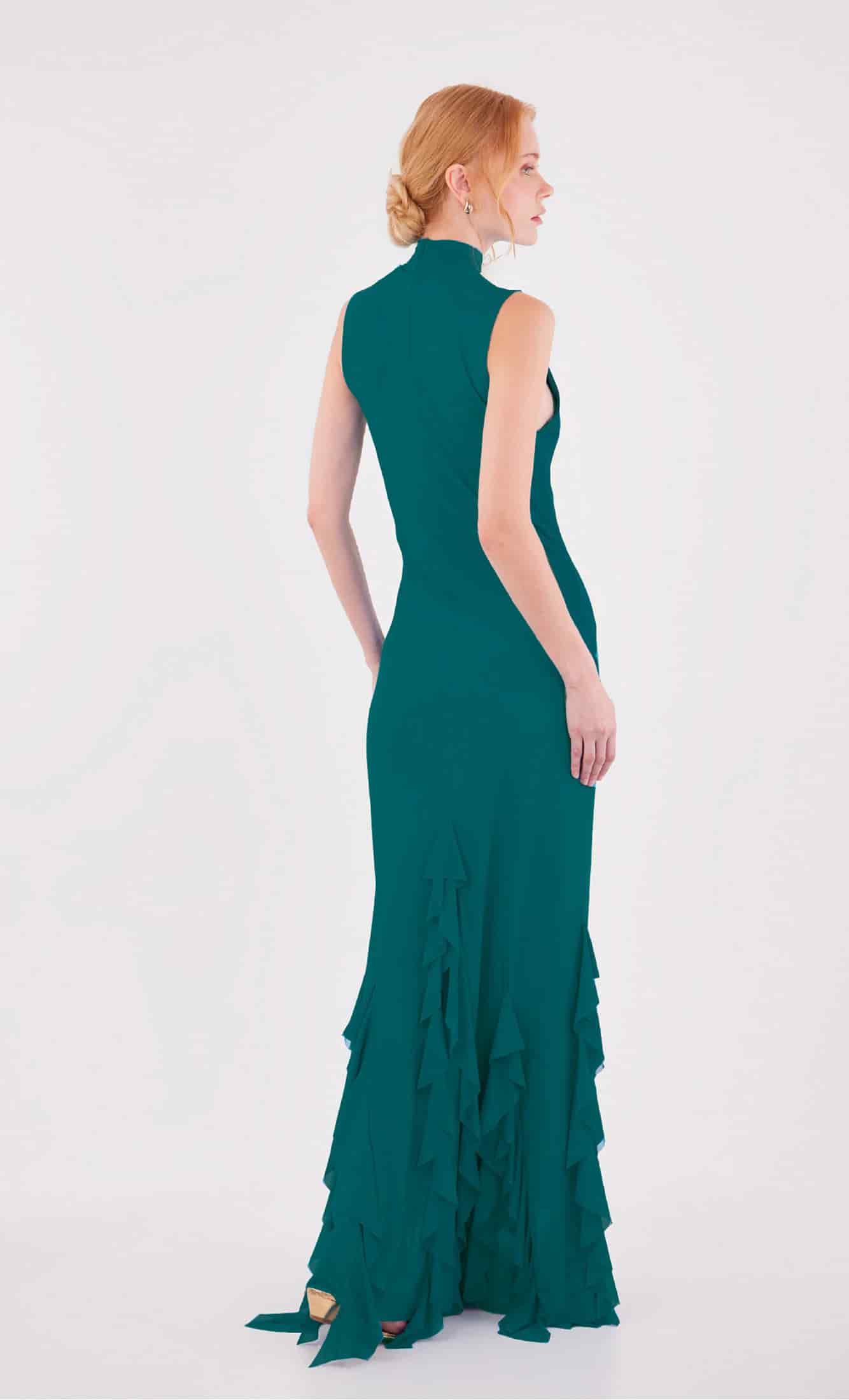 Vestido largo Aneta Teal - miniatura 3