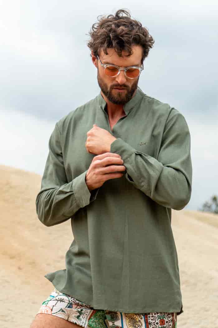 CAMISA DUNNOS FLEX VERDE OLIVA - miniatura 3