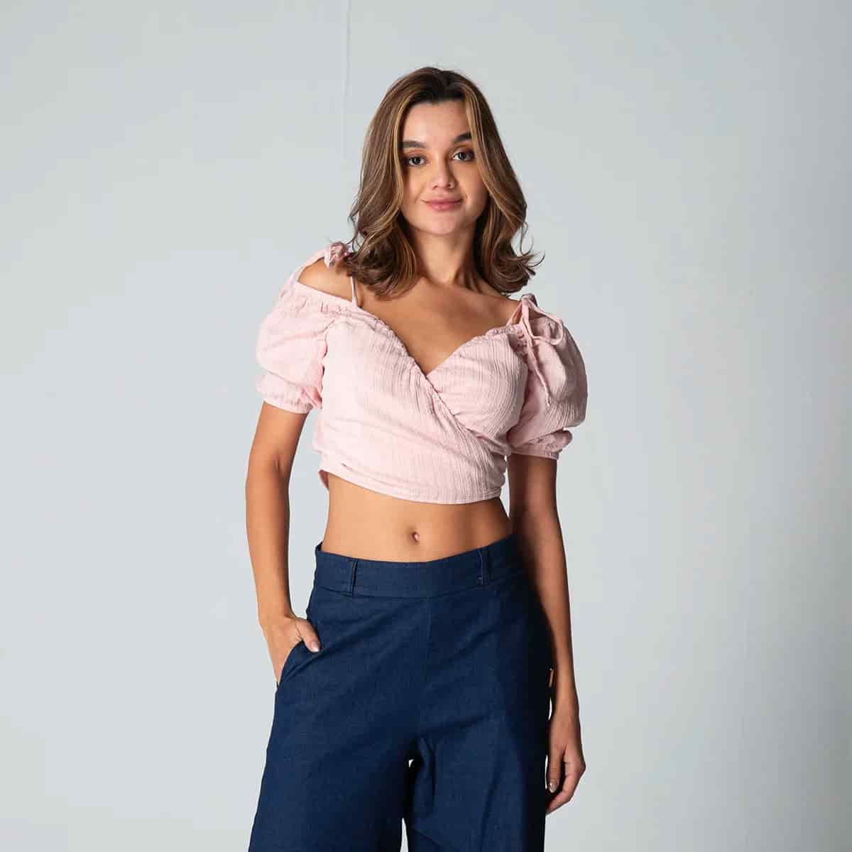 Blusa Regular Escote Cruzado Bulma - miniatura 1
