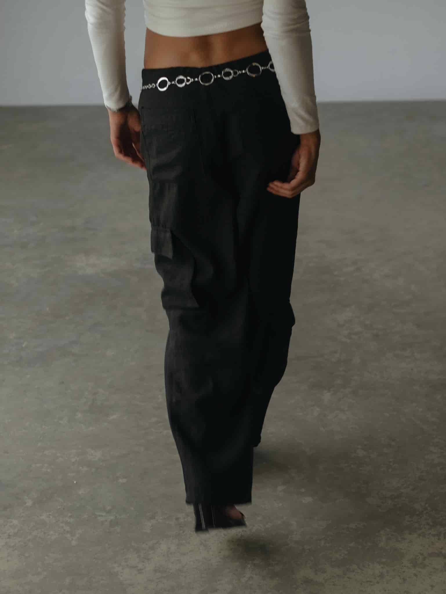 LIGHT CARGO PANT - BLACK - miniatura 13