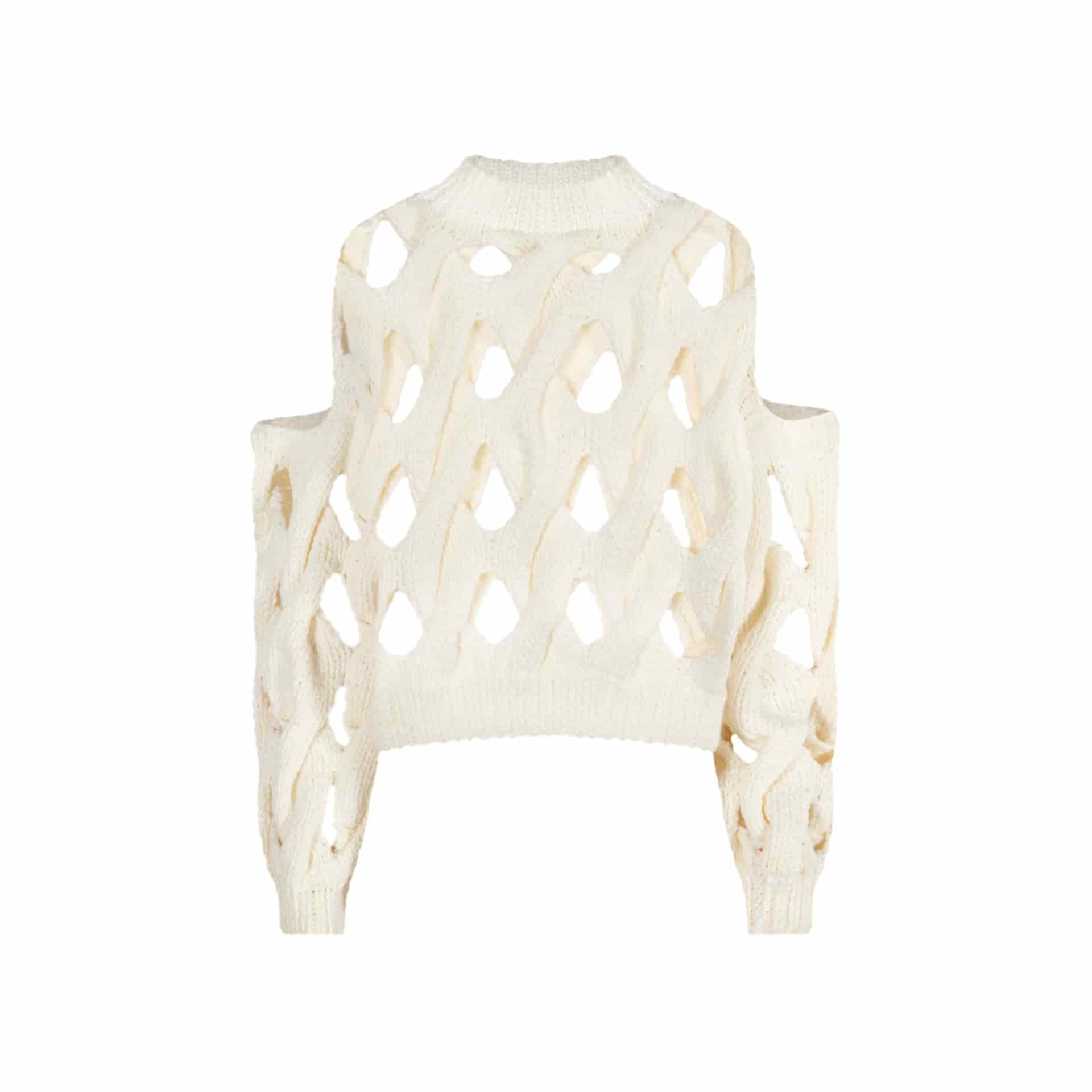 LARA SUPER HOLLOW KNIT SWEATER - miniatura 1