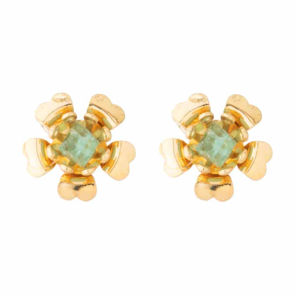 Aretes Topo Pequeña Flor - miniatura 3