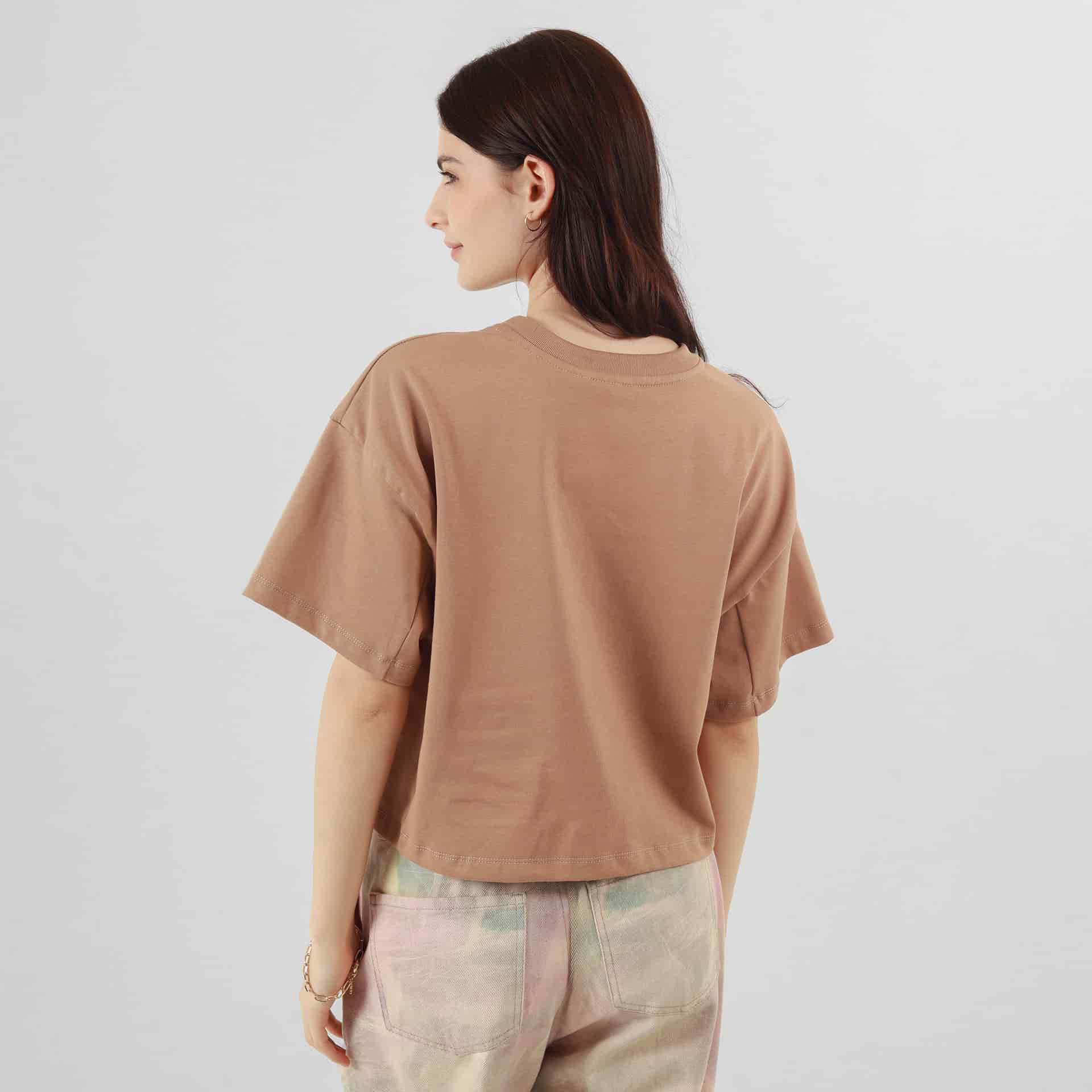 Camiseta cuello redondo manga corta rodada con estampado Loving - miniatura 4