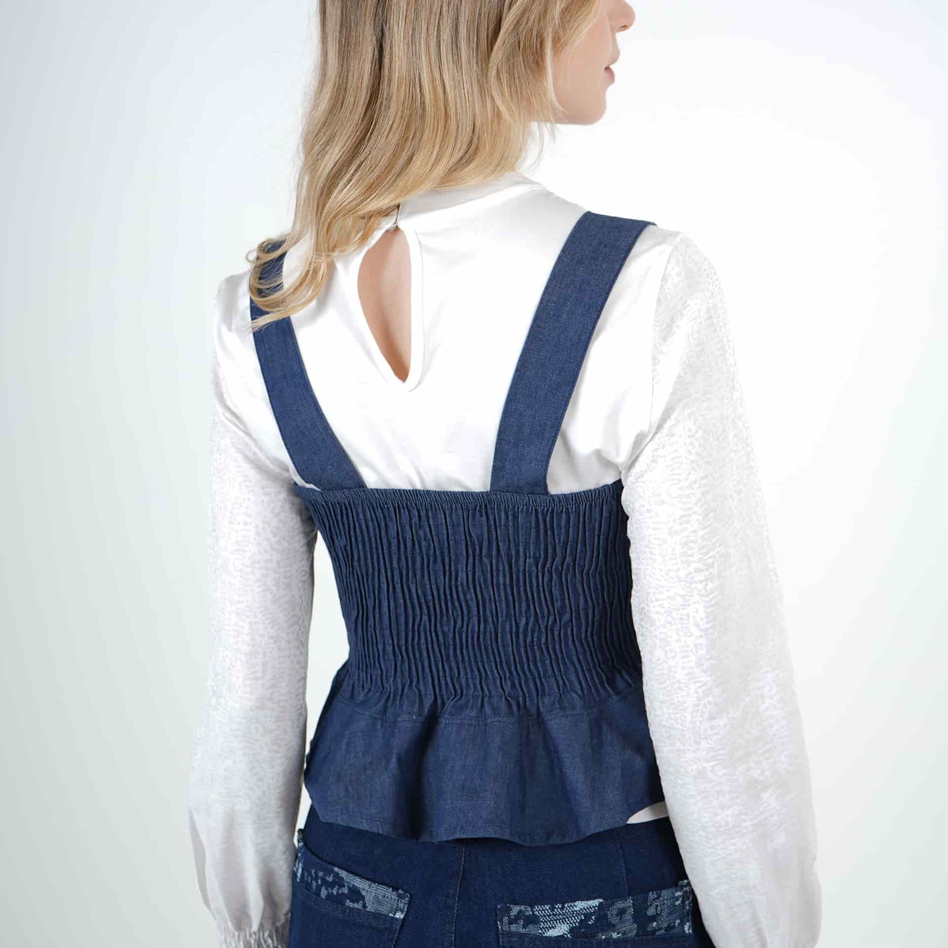 Blusa Cuello Corazon Manga Tiras - miniatura 4