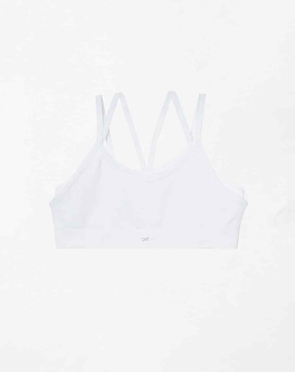Top niña doble seamless blanco - miniatura 1