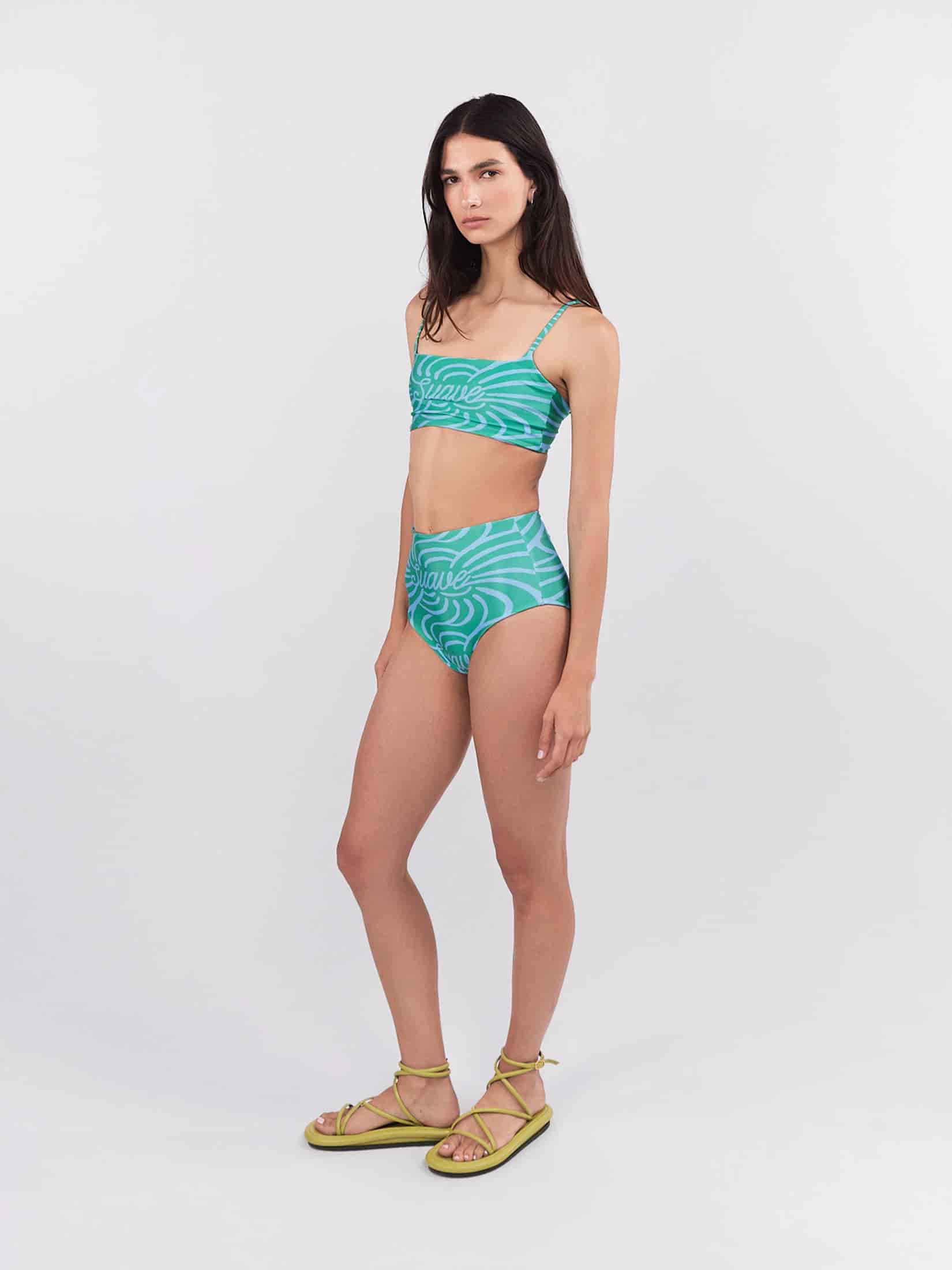 Bottom Alto De Bikini Suave -Turquesa - miniatura 3