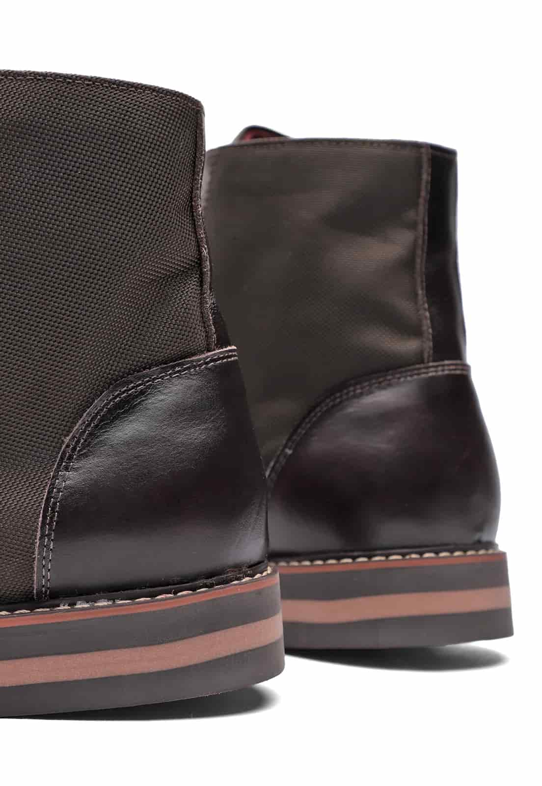 Botas cafes en lona y cuero - miniatura 8