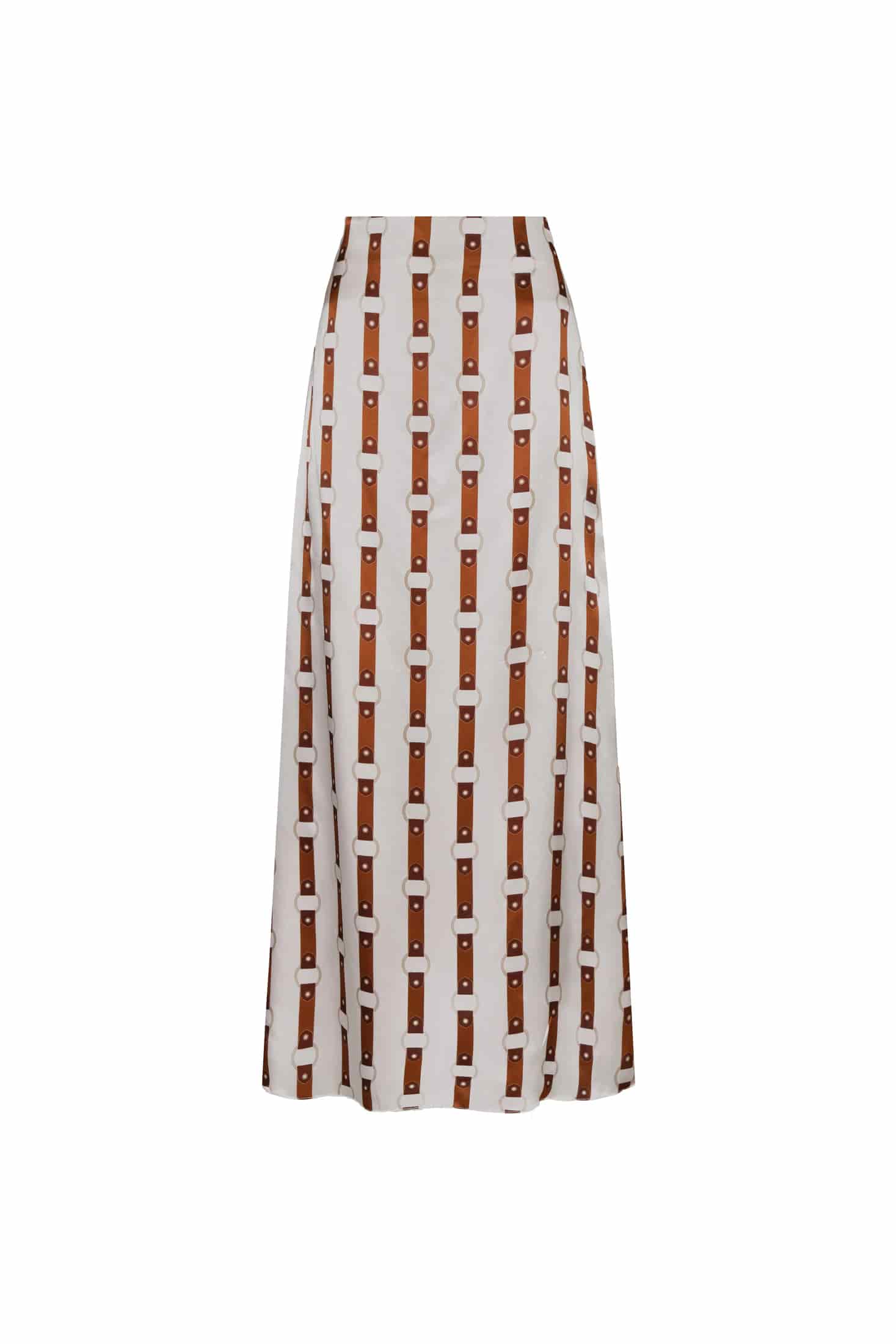Carlota Satin Silk Maxi Skirt / Horse Reins - miniatura 1