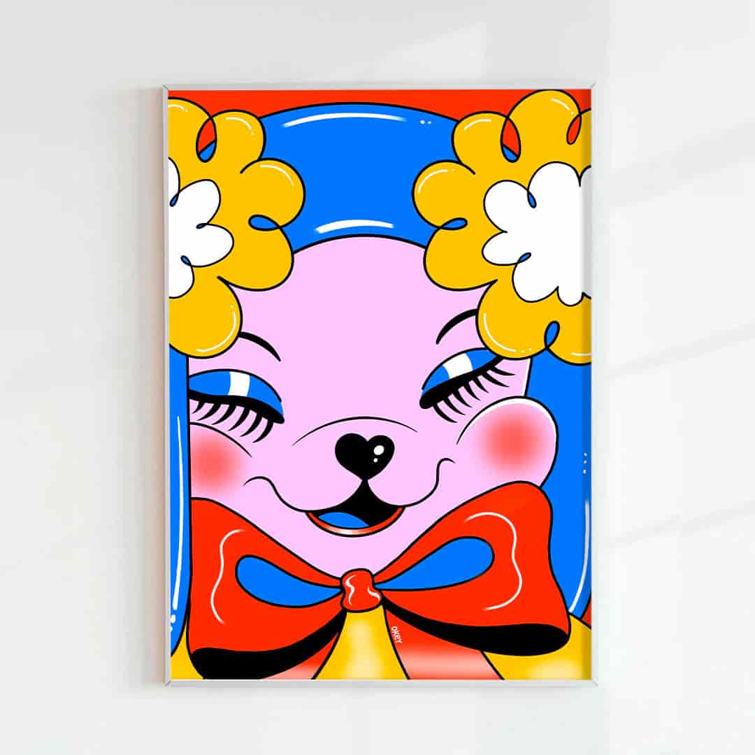 Print Oki (Seriado y firmado por artista) - miniatura 1