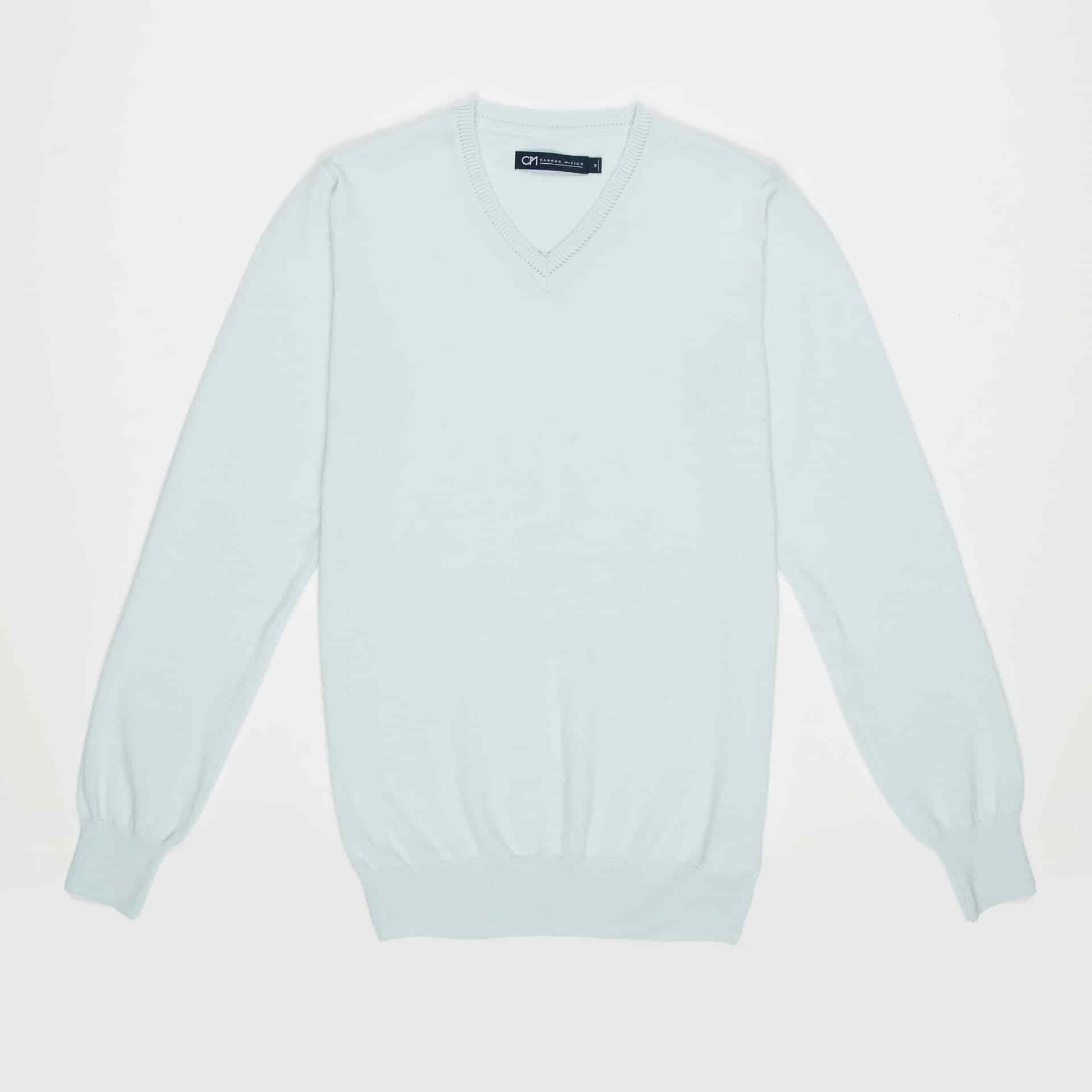 Saco Cuello V Algodón Azul Cielo - miniatura 7