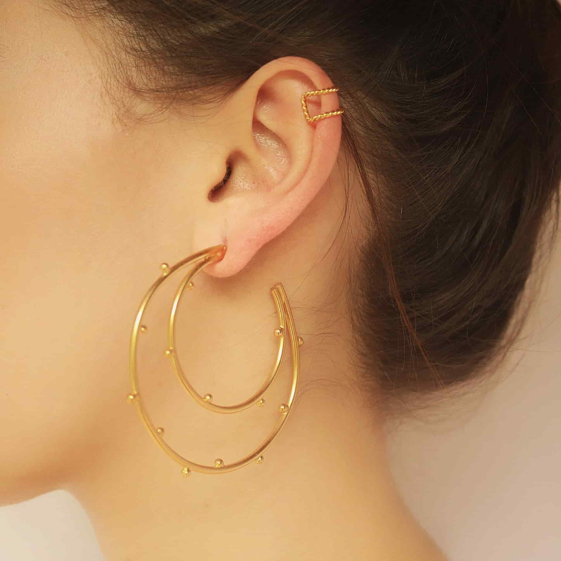 Earcuff entorchado ancho - miniatura 4
