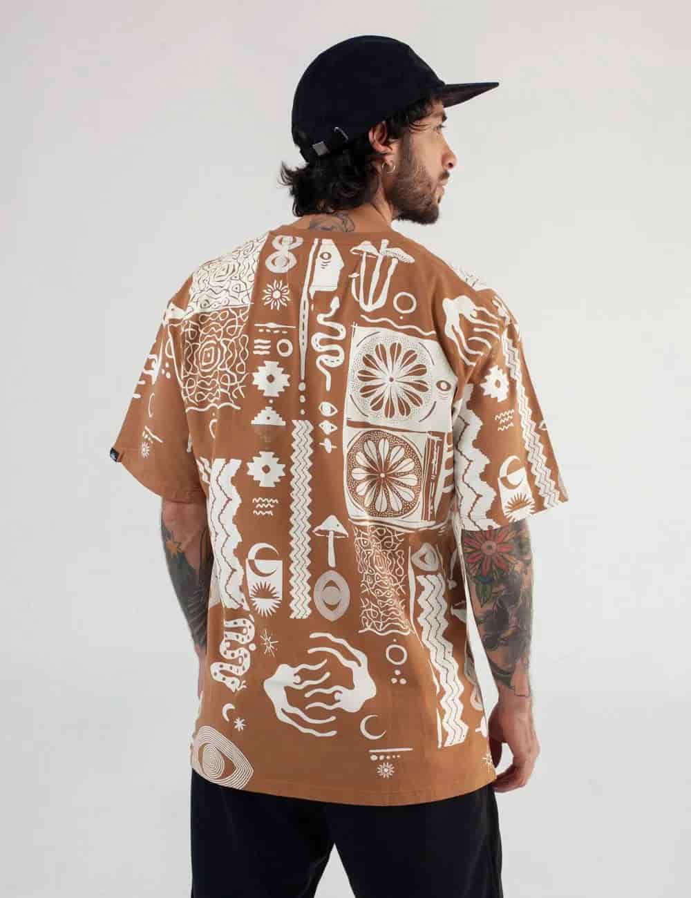 Camiseta Oversize Vurú tabaco para Hombre - miniatura 4