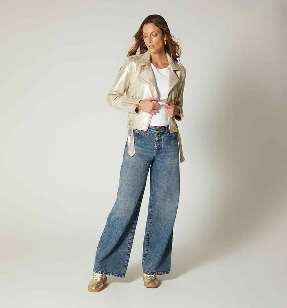 Chaqueta biker con efecto foil - miniatura 6