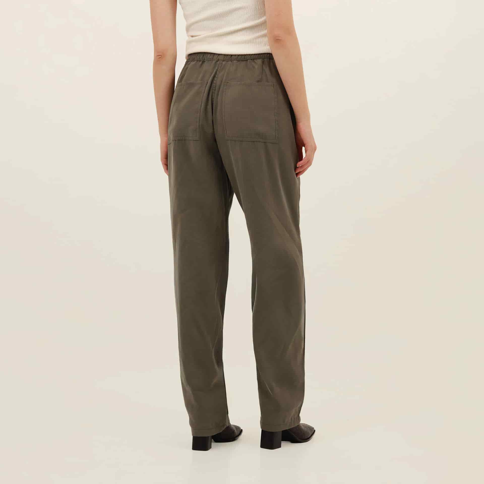 Pantalón bota recta con elastico en cintura y cordón - miniatura 11