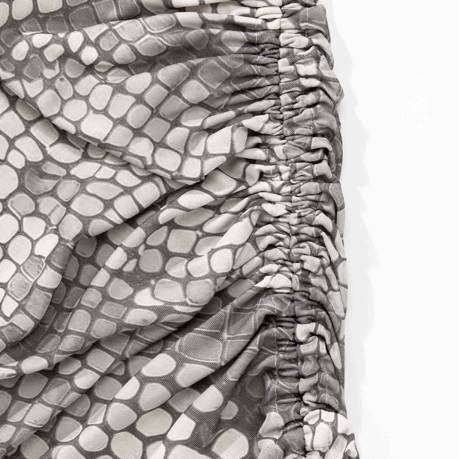 Python Mesh Mini Skirt - Gray - miniatura 4
