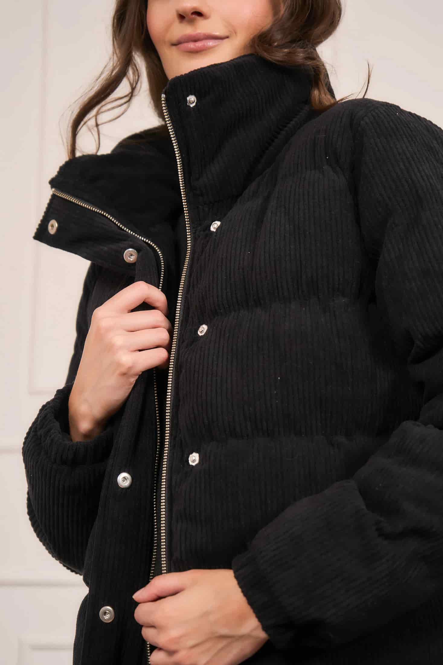 Chaqueta Puffer Mujer Negra - miniatura 2