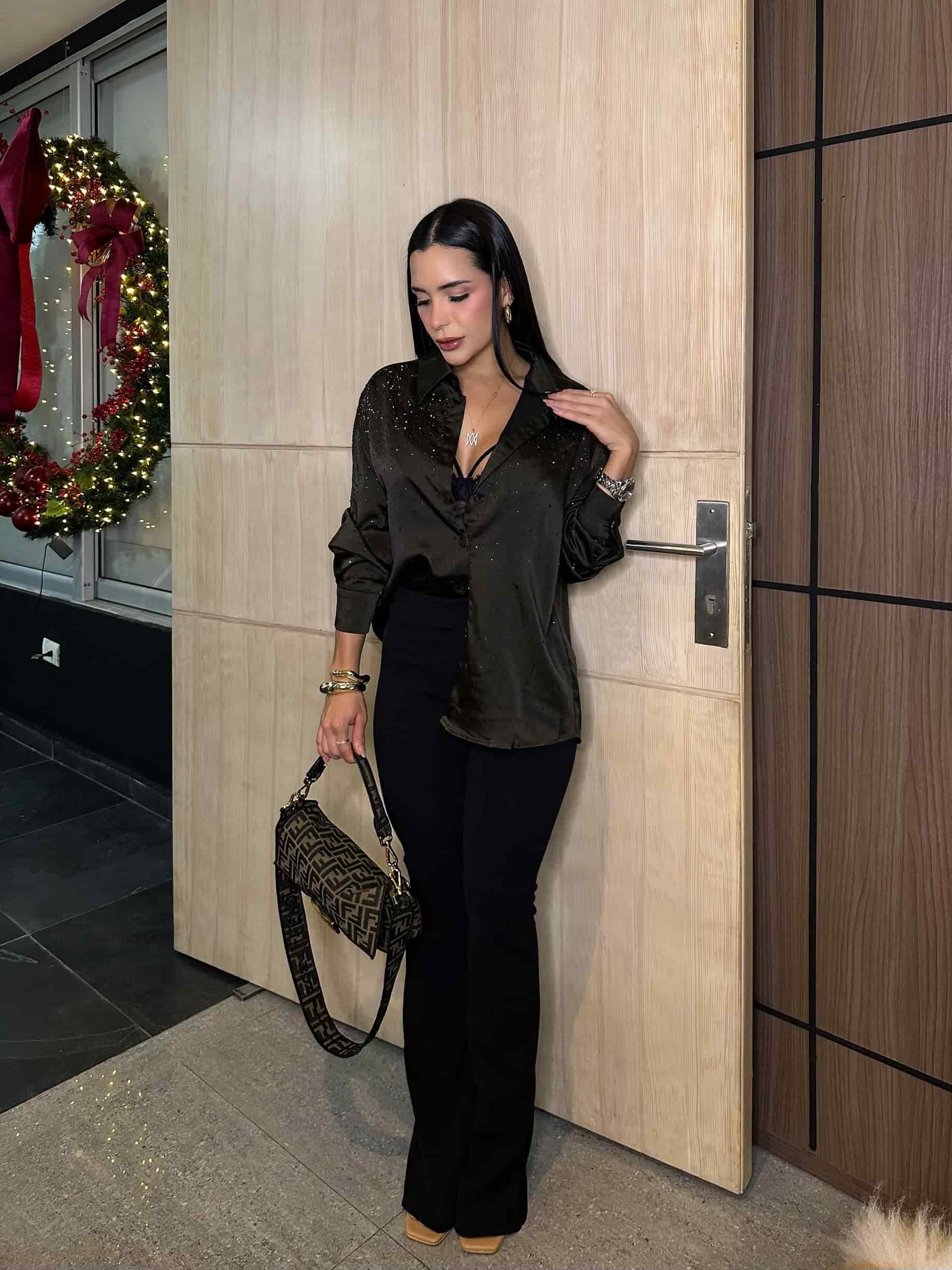 BLUSA INES CAFÉ - miniatura 3