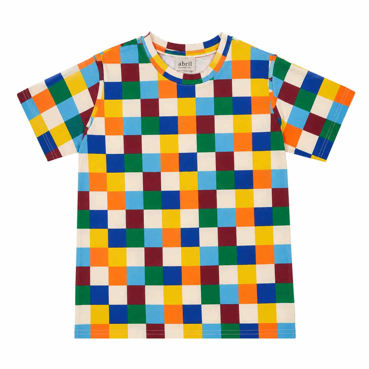 Camiseta Cuadros Coloridos Adulto - miniatura 2