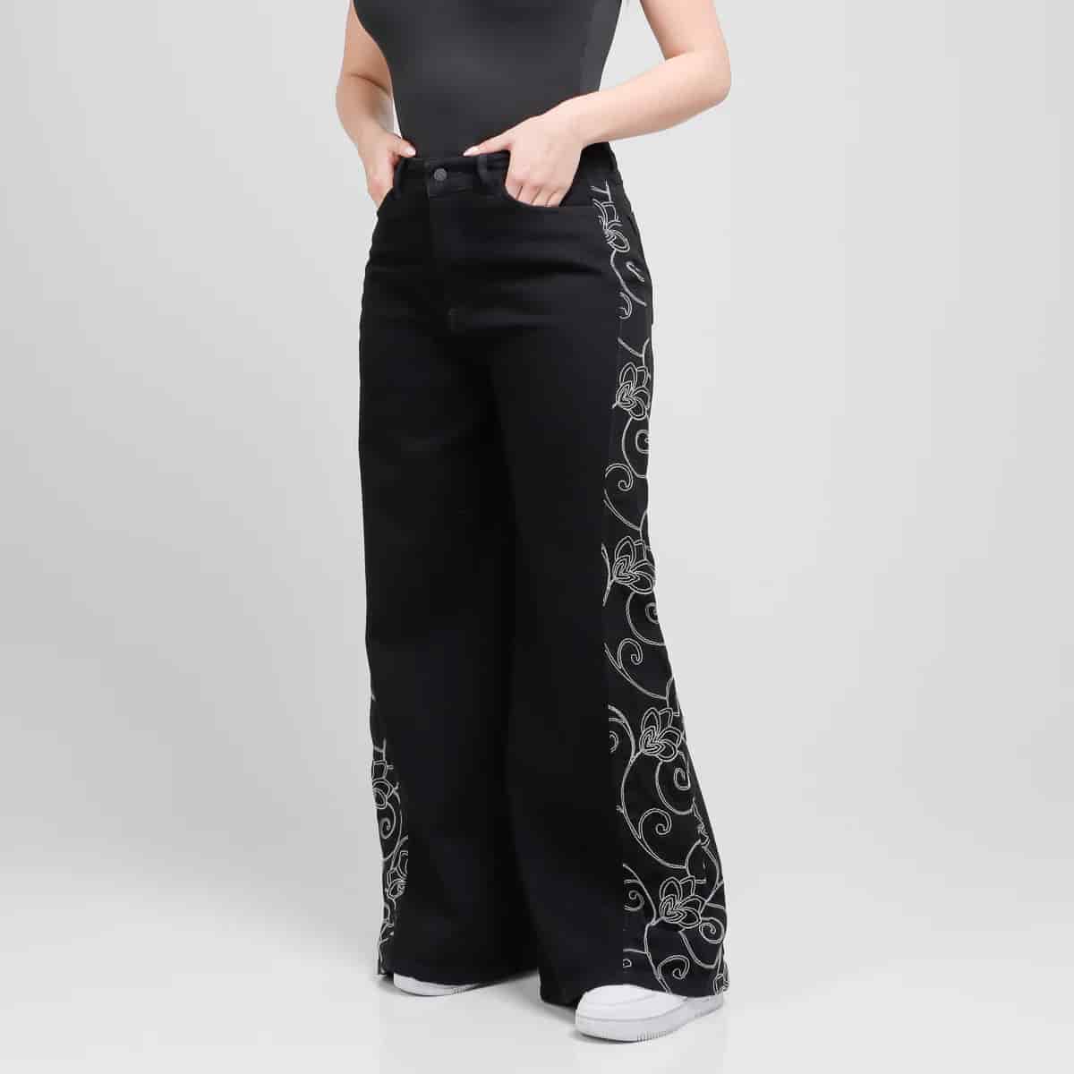 Jean Axspen Wide Leg Ax-2968 Negro - miniatura 2